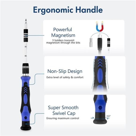 Precision Screwdriver Kit, Electronics Repair Tool Kit, Magnetic Driver Kit - Picture 4 of 7